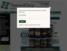 Tablet Screenshot of naturalzing.com